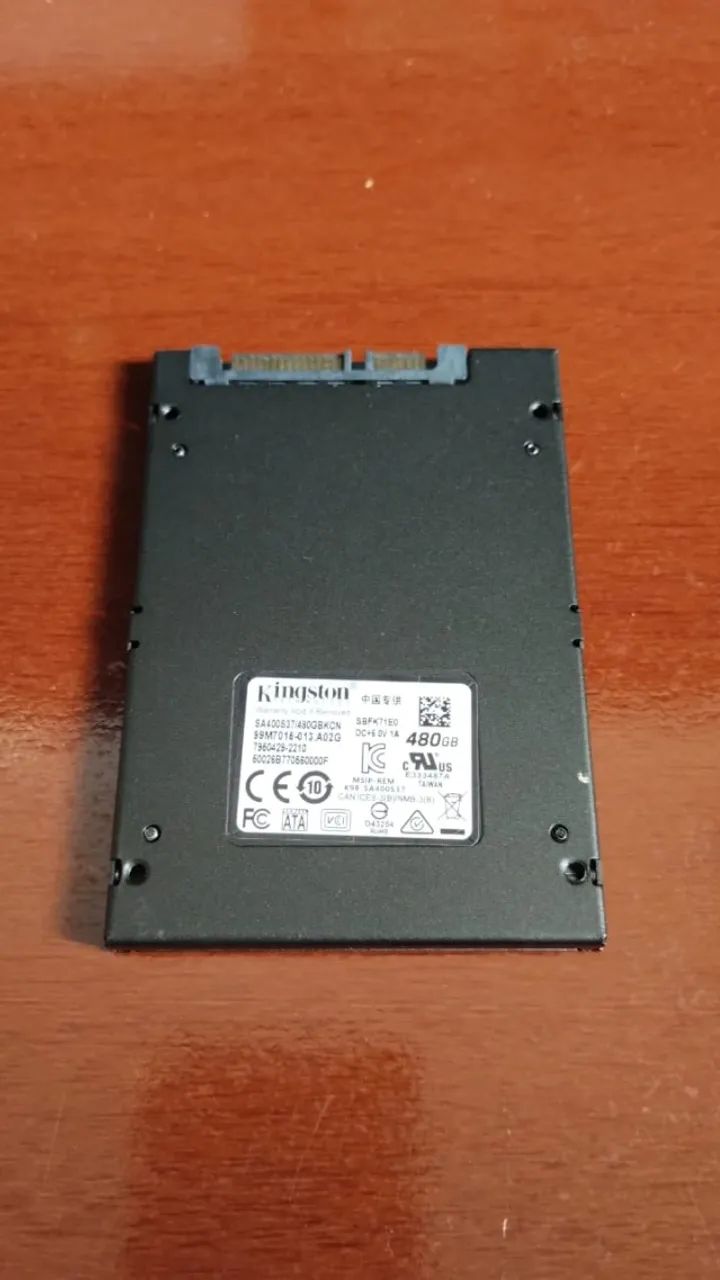 SSD Kingston 480GB (usado) - Foto 2