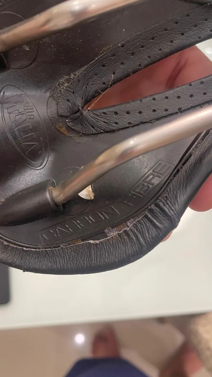 Selim Selle Italia SLR Fibra de Carbono Gel Vazado 135mm Banco Bicicleta MTB Estrada 234Gr - Foto 6