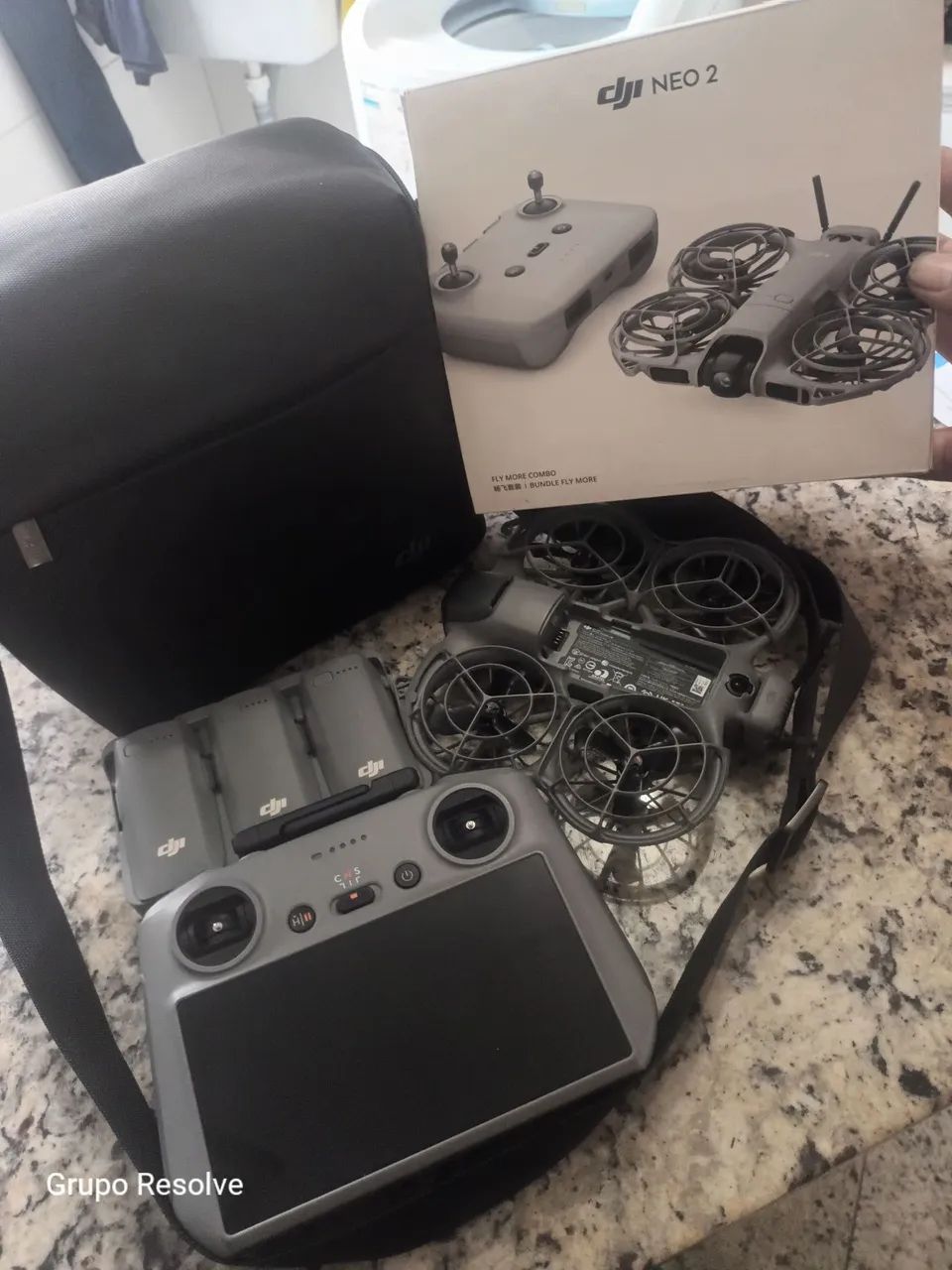 Drone DJI neo 2 combo controle com tela
