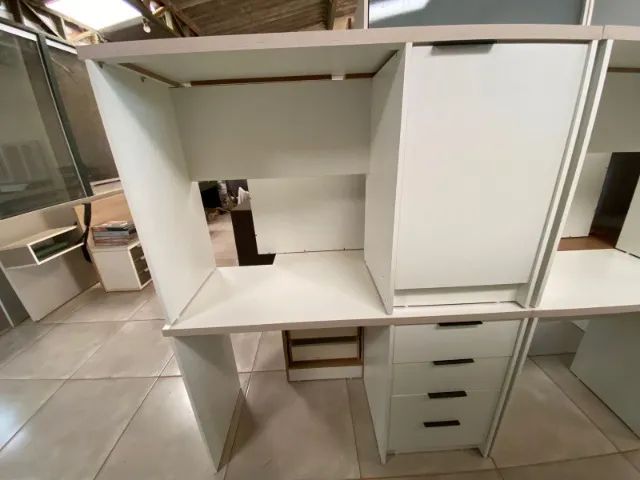 MESA ESCRIVANINHA COM GAVETEIRO MDF NOVO 