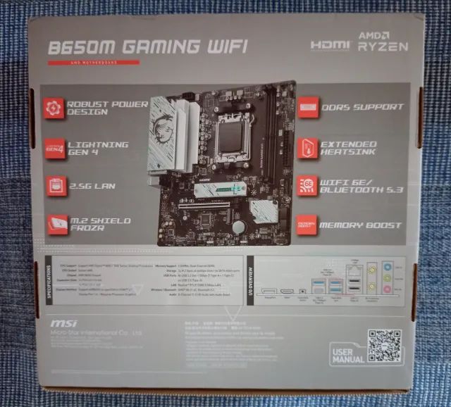 Placa Mãe Msi B650m Gaming Wifi, Ddr5, Socket Amd Am5, M-atx (Nova e Lacrada) - Foto 2