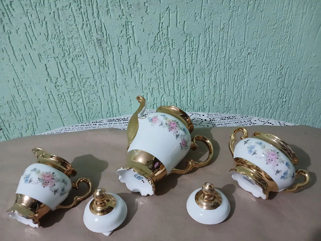 Jogo de café antigo porcelana SCHMIDT  - Foto 4