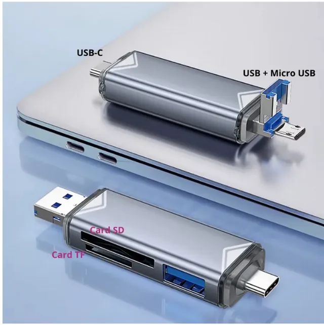 Adaptador de cartão 6 em 1  - Foto 5