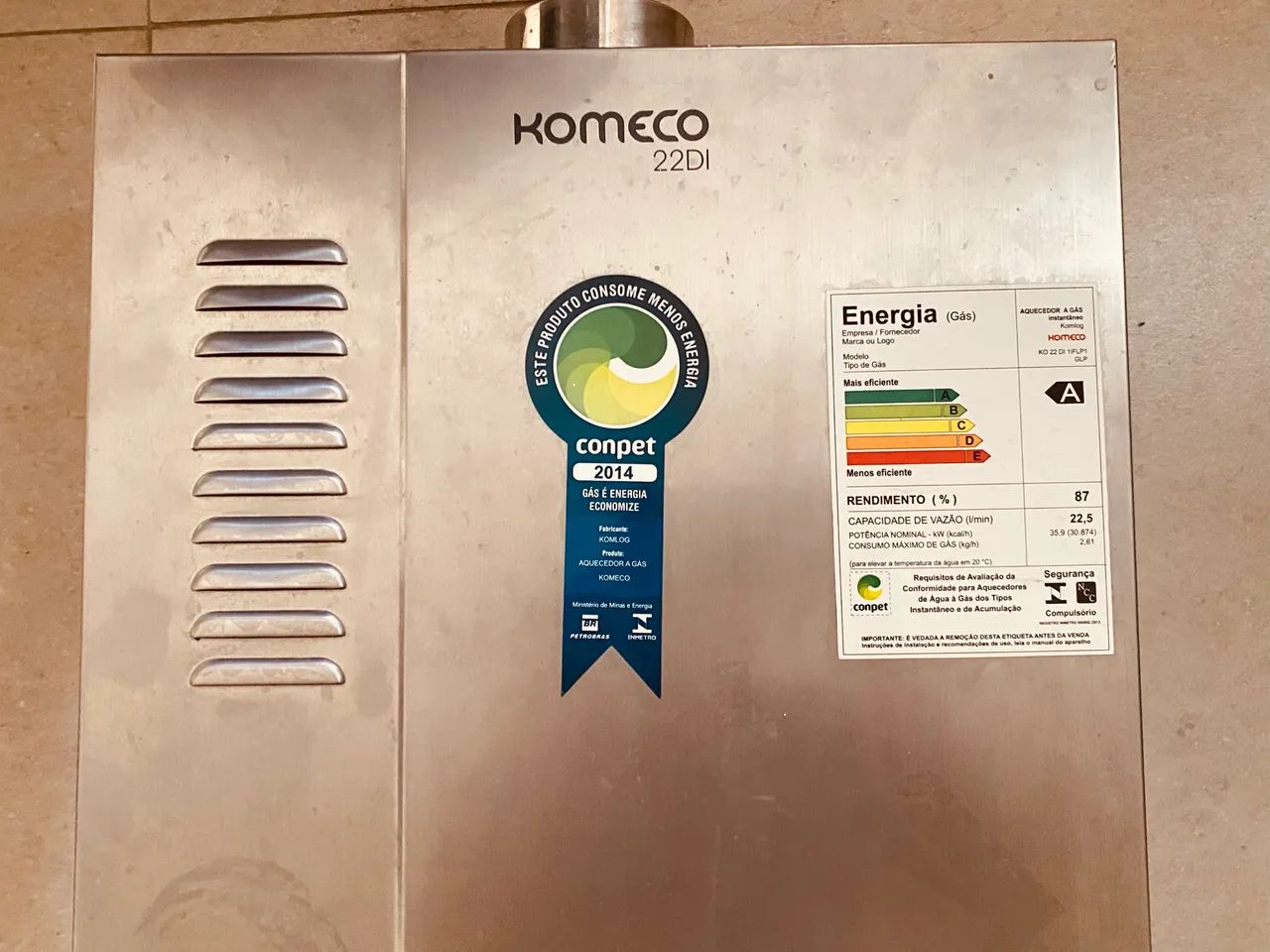 Aquecedor de Passagem Komeco GLP