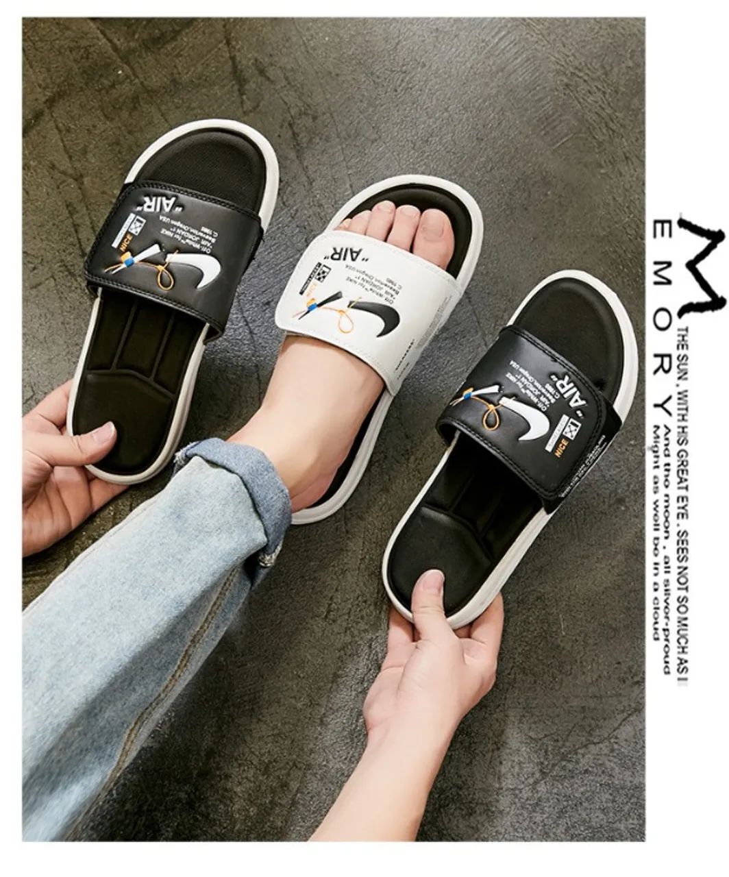 Chinelo Slide Papete Nike Jordan Off White - Foto 2