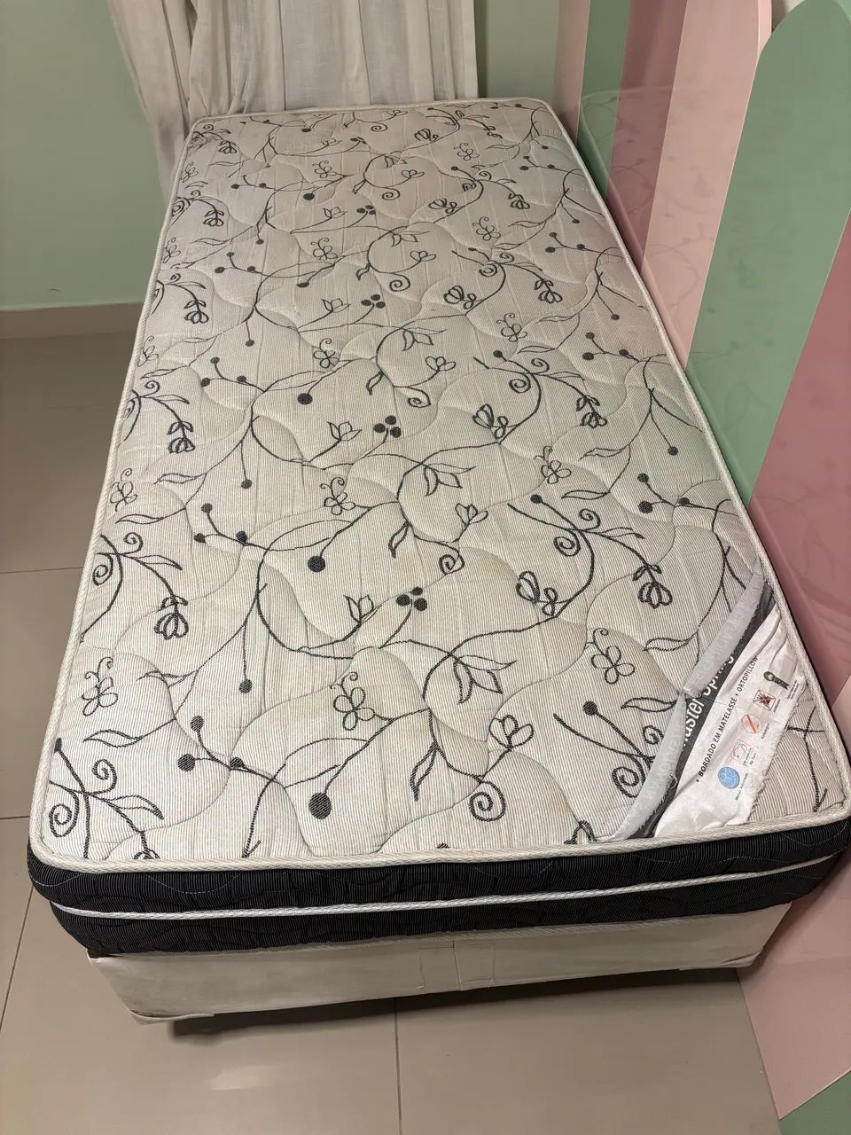 Cama Solteiro Ortobom Liberty - Colchão Master Spring + Base - Foto 3