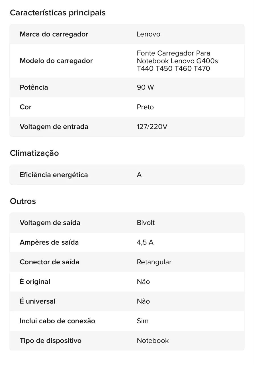 Fonte Lenovo 90W 20v Modelo ADLX90NCC2A  - Foto 4