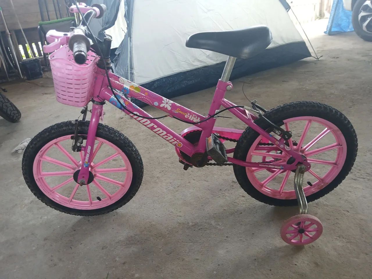 Bicicleta infantil rosa - Foto 3