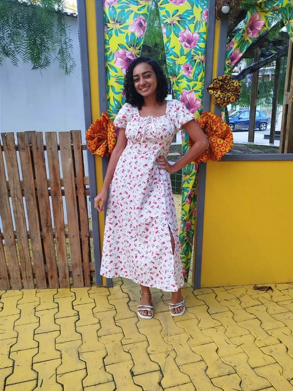 Vestido ciganinha estampado