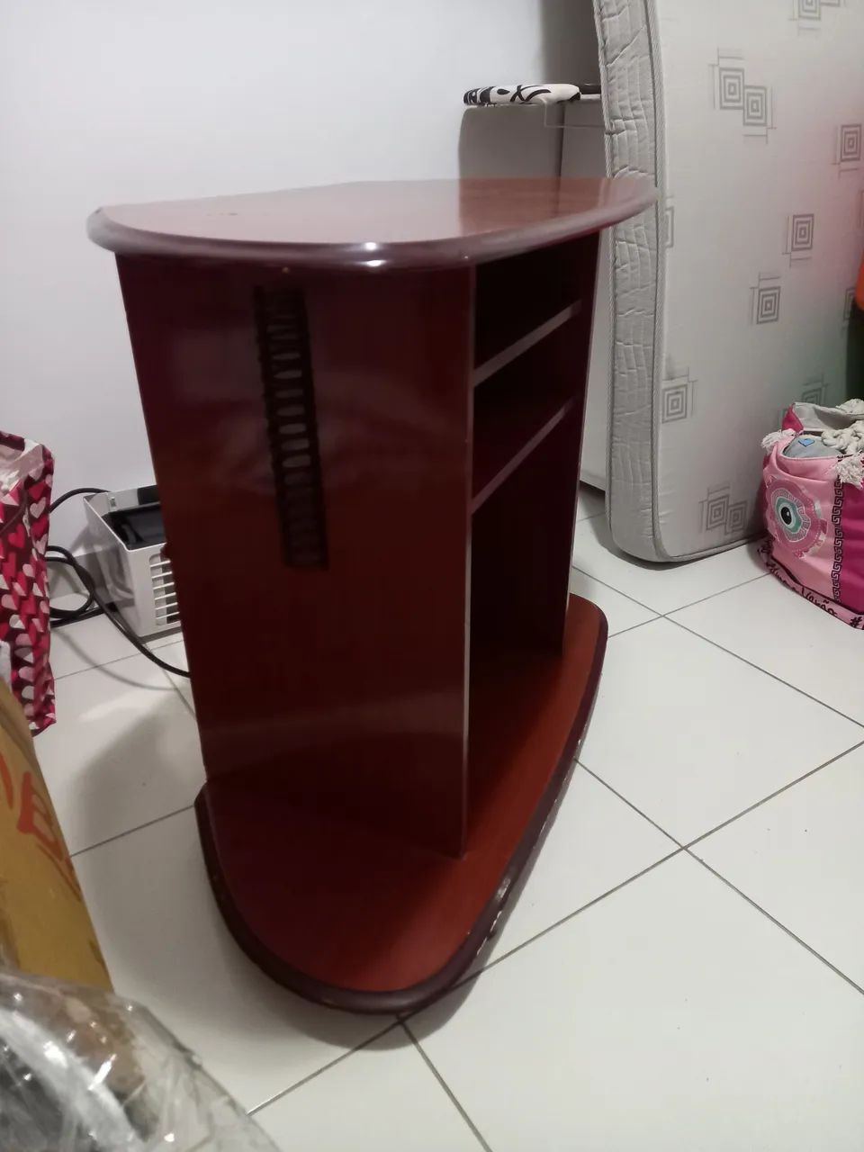 Rack de madeira com porta cd65104885955843122