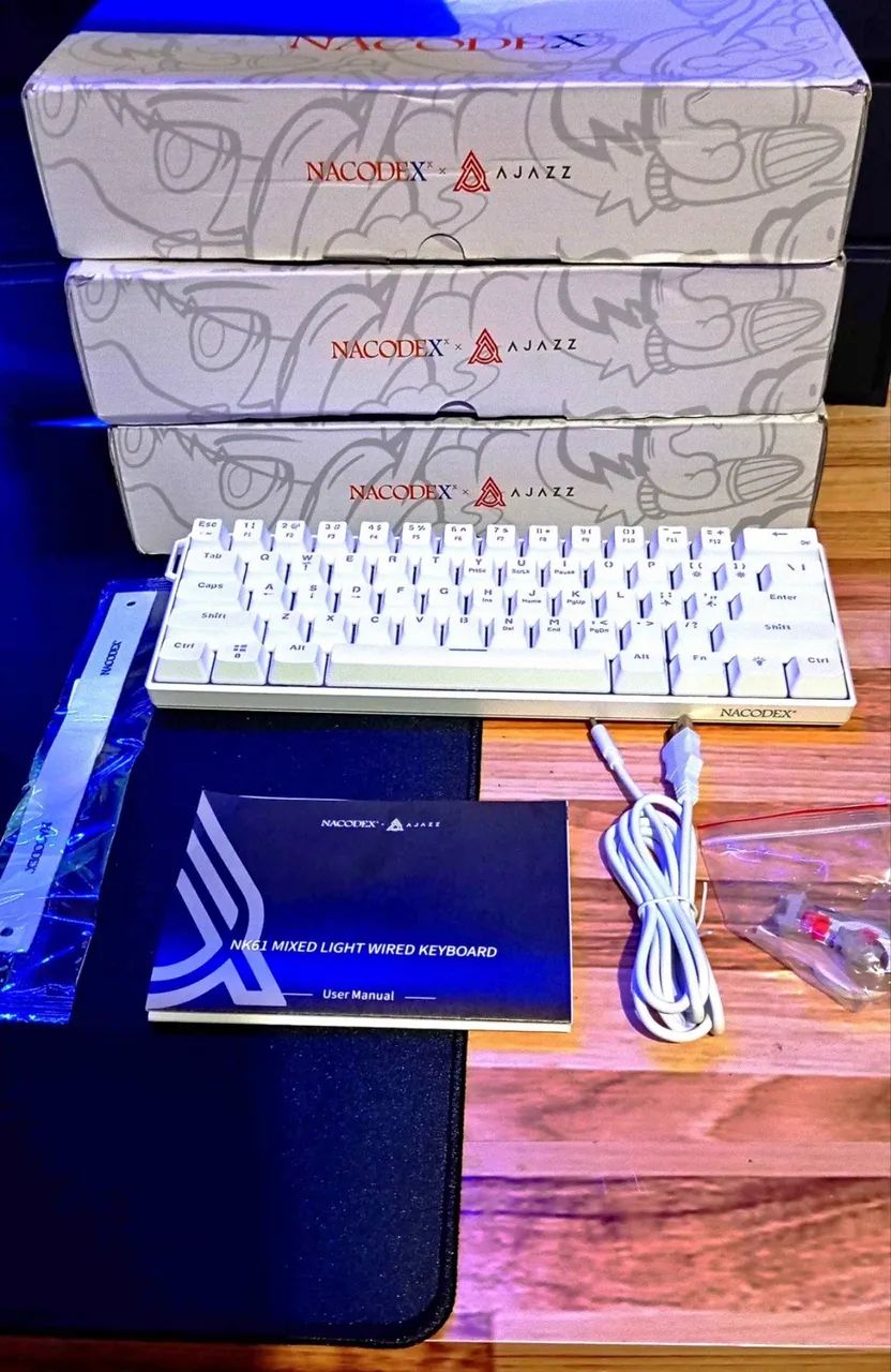 Teclado Gamer AJAZZ NK61 BRANCO - Foto 3