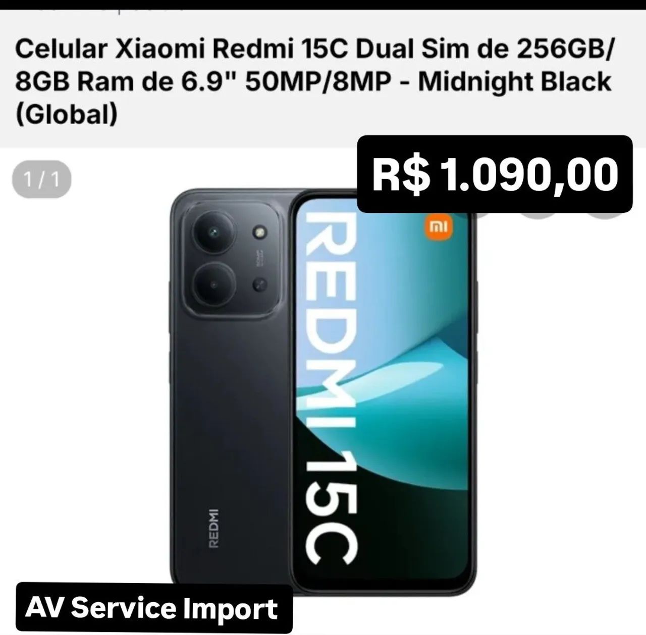 Celular xaiomi redmi 15 c - AV Service Import 