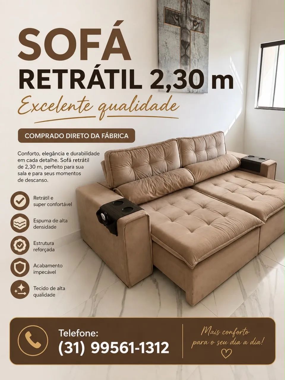 Sofá Retrátil 