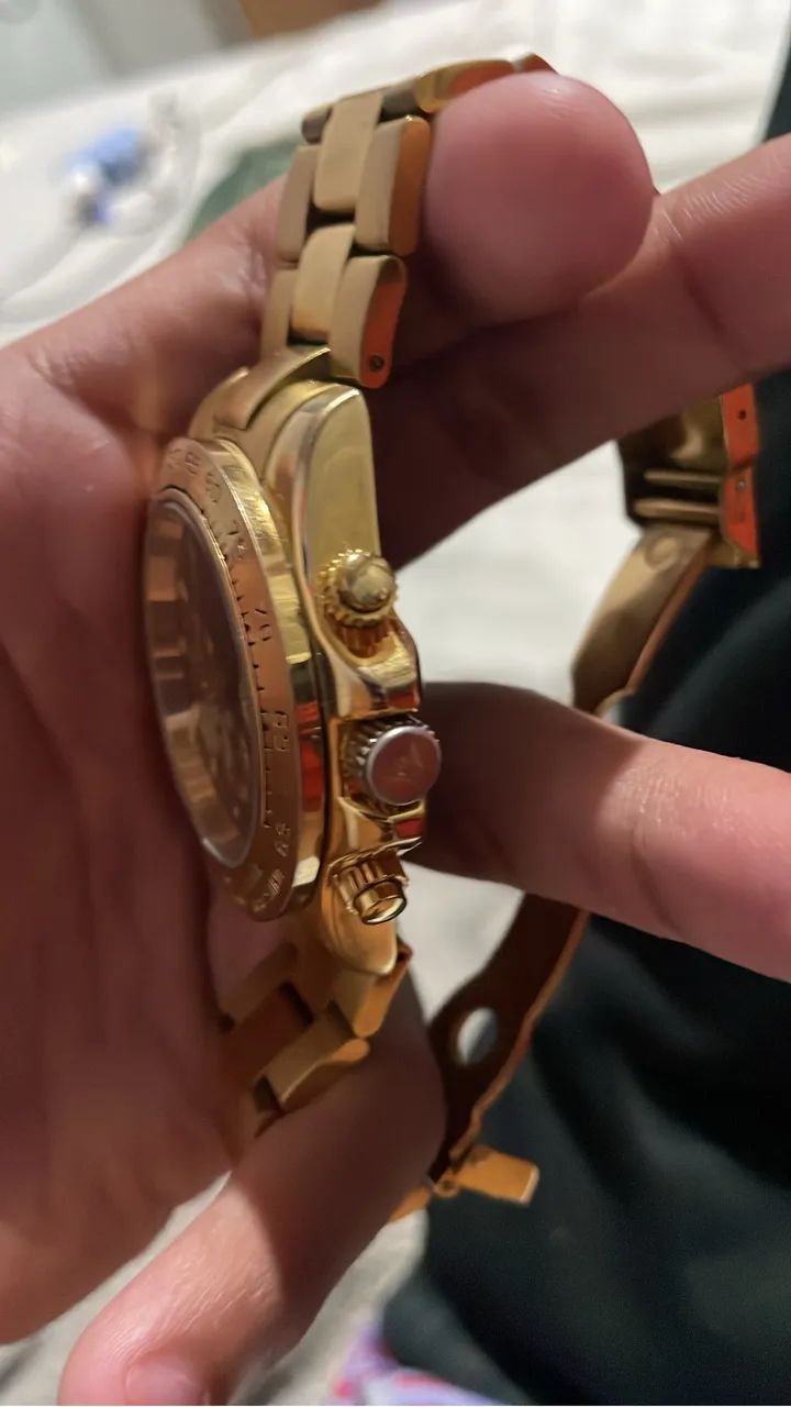 Relógio estilo Daytona dourado - Foto 4