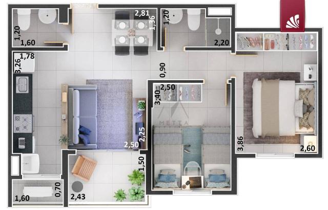 Apartamento com 2 dormitórios à venda, 57 m² por R$ 180.000,00 - Jardim Vale Verde - Presi - Foto 20