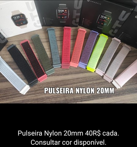 Pulseira de Nylon Forerunner 645 Music e outros de 20mm - Foto 3