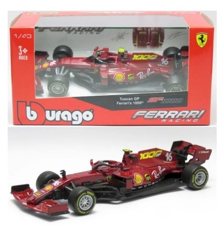 Carrinho Coleção F1 Ferrari SF1000 2020 Metal 1:43
