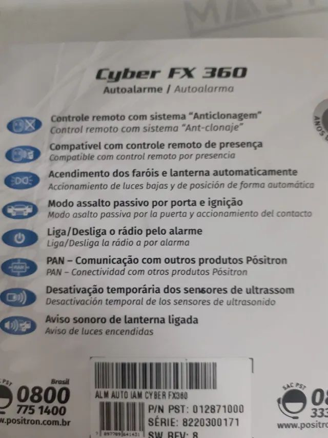 Sarmento. Positron. Cyber FX360. Com 2 controles. Garantia. Novo.  Instalado. - Carros, vans e utilitários - Boqueirão, Curitiba 1229520227