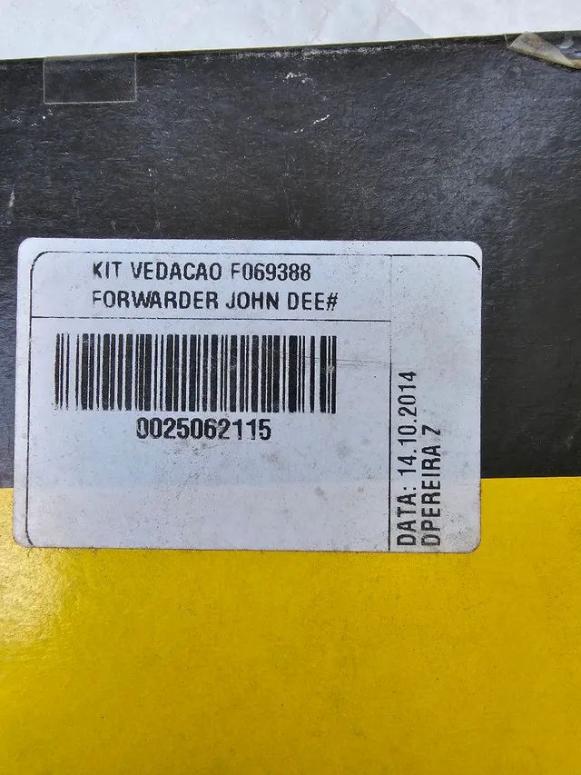 John deere harvester forwarder kit vedação cilindro freio novo original f069388 - Foto 4