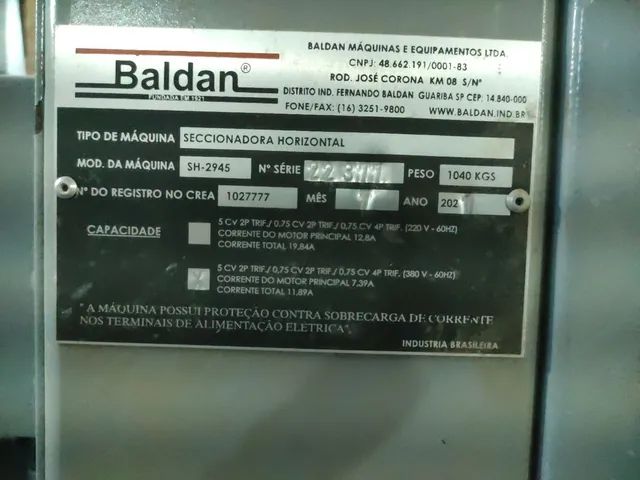 Seccionadora Baldan completa  - Foto 4