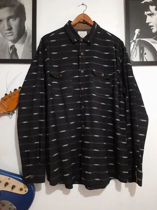 Camisa Renner Ripping  Preta e Marrom Tam GG.