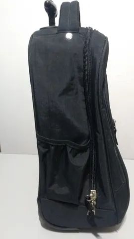 Mochila Carrinho Externo Sestini Rolling Crinkle Preto - Foto 4