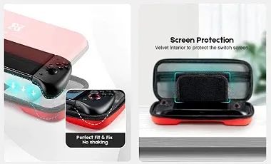 Joycon Premium + Grip + Case RGB Transparente para Nintendo Switch e OLED + Case - Foto 5