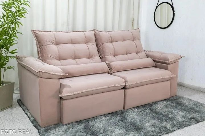 Sofá Retrátil Reclinável 2.00m Emanuelly  - D28 Soft