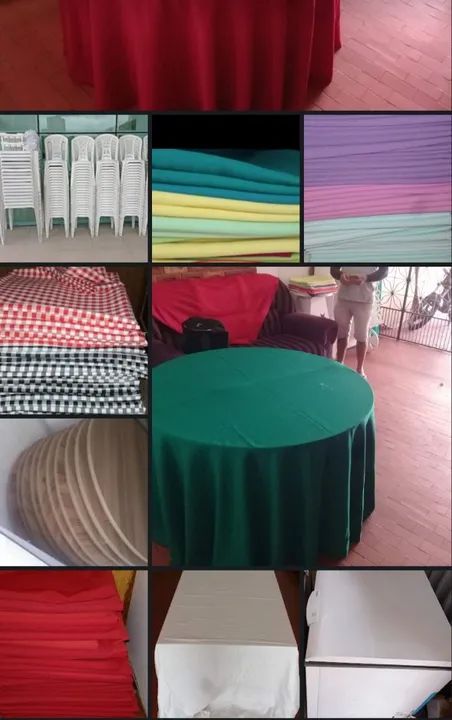 Locação conj mesa, freezer, capas, toalhas - Foto 5