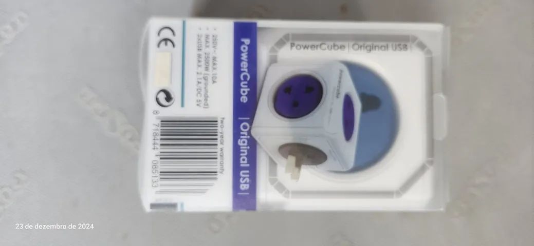 Power Cube ORIGINAL com duas saidas USB, padrao tomada americana - Foto 3