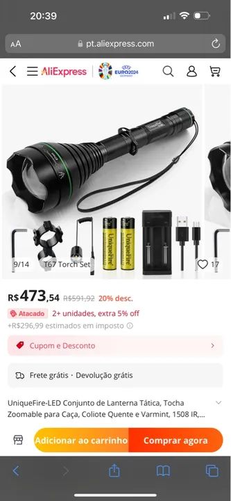 Lanterna de infravermelho uniquefire para caça - Foto 3