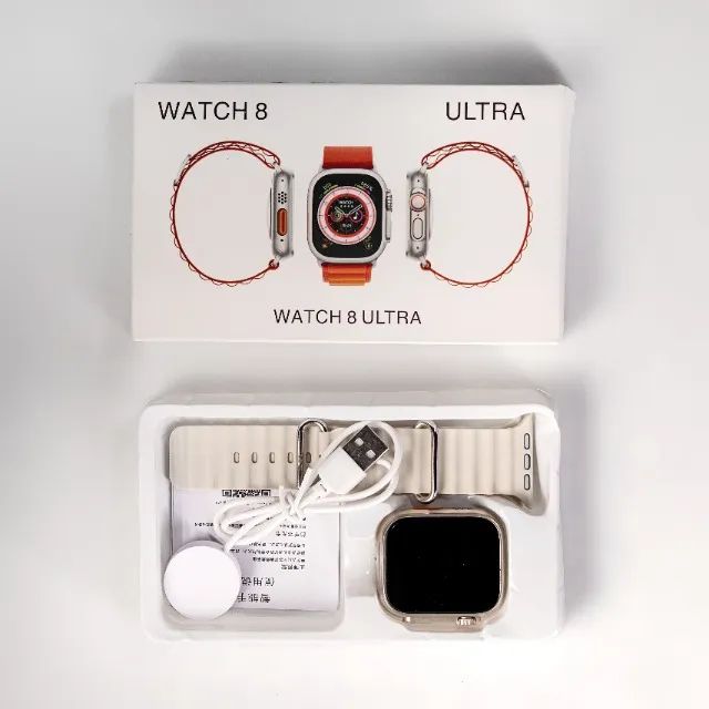 Relógio Smartwatch Iwo 8 Ultra Branco NOVO - Foto 2