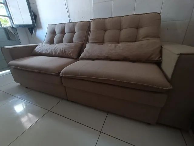 Sofá retrátil e reclinável 4 lugares  - Foto 2