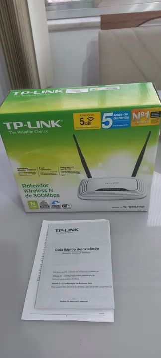 Roteador TP Link TL-wR841ND branco e preto - Foto 4