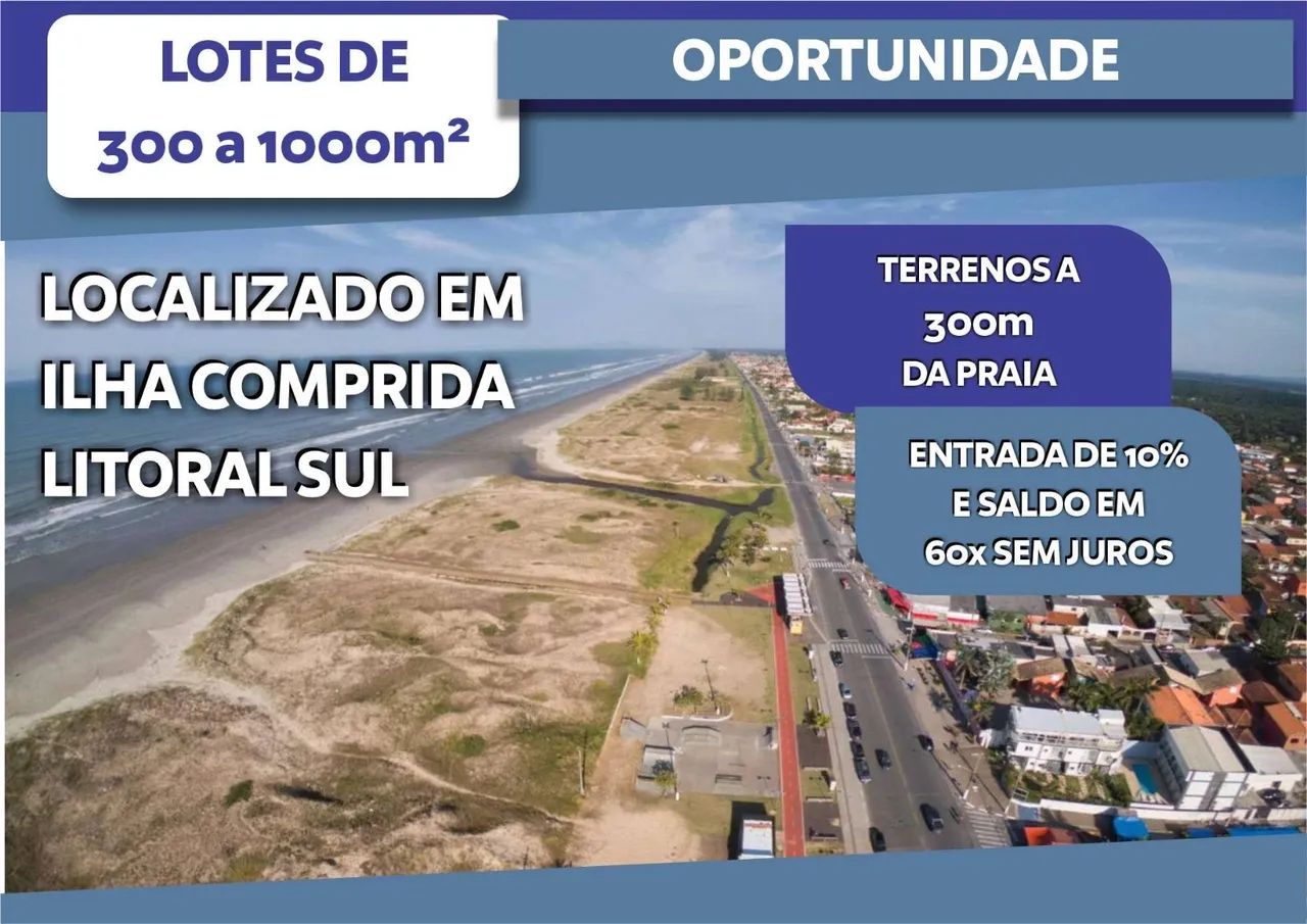Terrenos na Ilha Comprida em 60x SEM JUROS - Foto 2