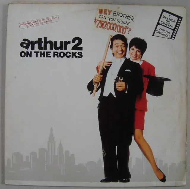 Lp Arthur 2, O Milionário Arruinado 1988, Vinil Trilha sonora do Filme