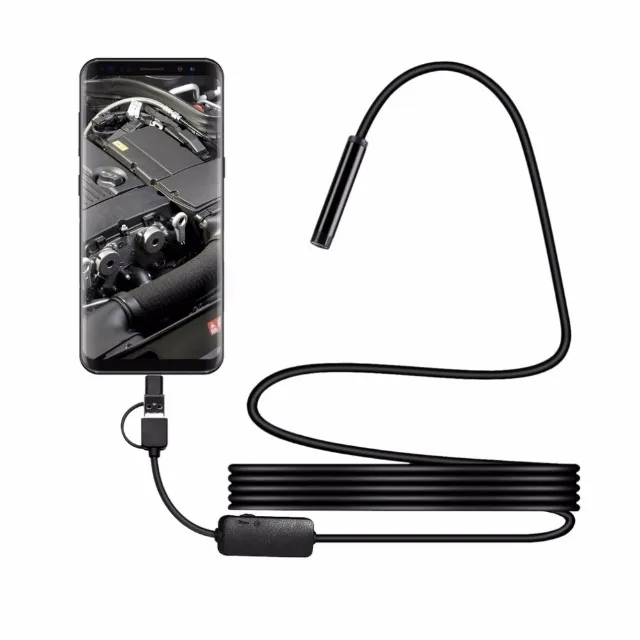 Camera Endoscópica 10m Usb Tipo-c 8mm, 720p, 3 Em 1, Android