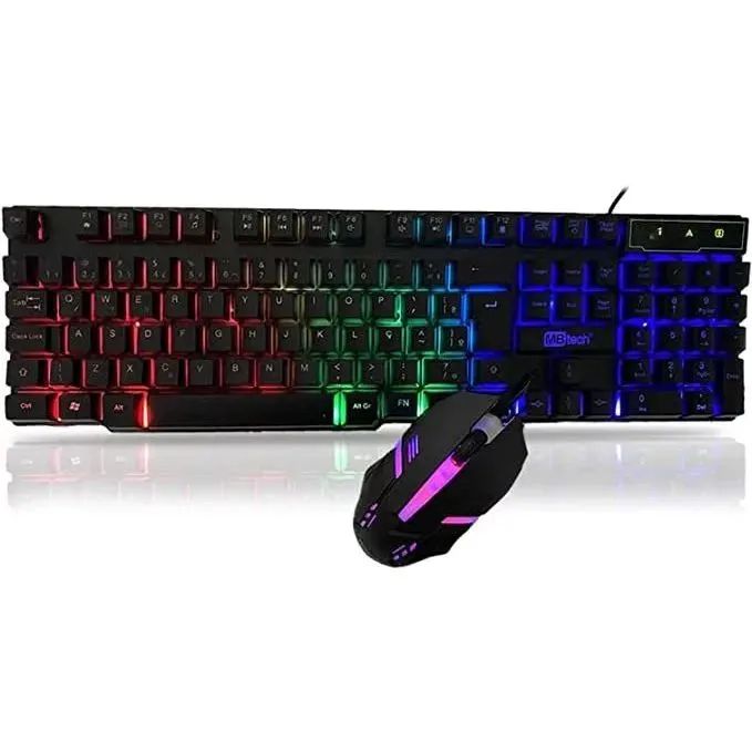 Teclado e Mouse Gamer com Iluminação RGB - K8 - Foto 4
