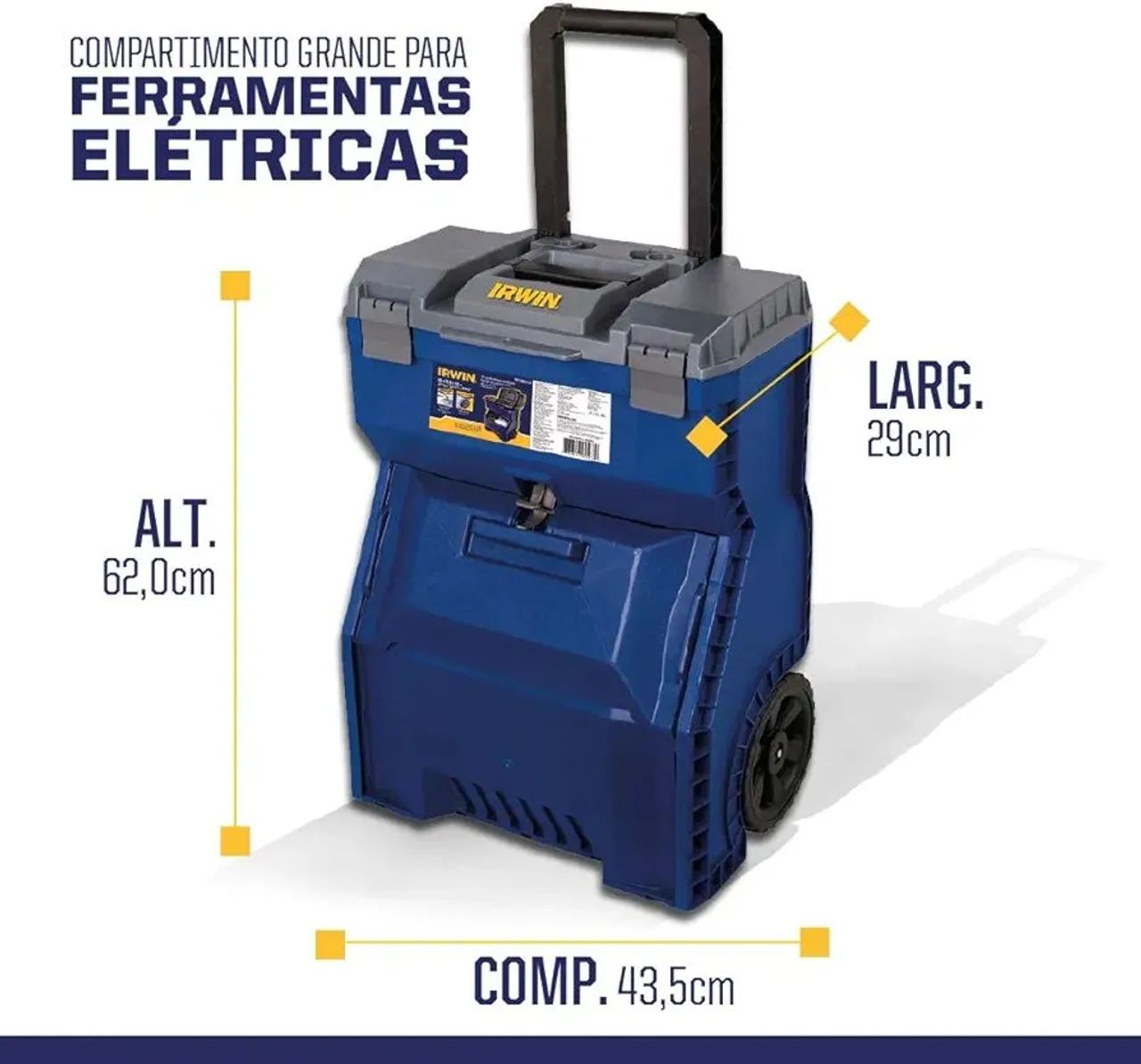 Caixa de ferramentas IRWIN com rodas - Foto 3