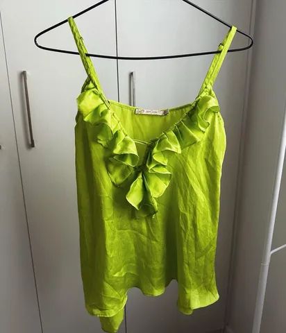 Blusa seda verde