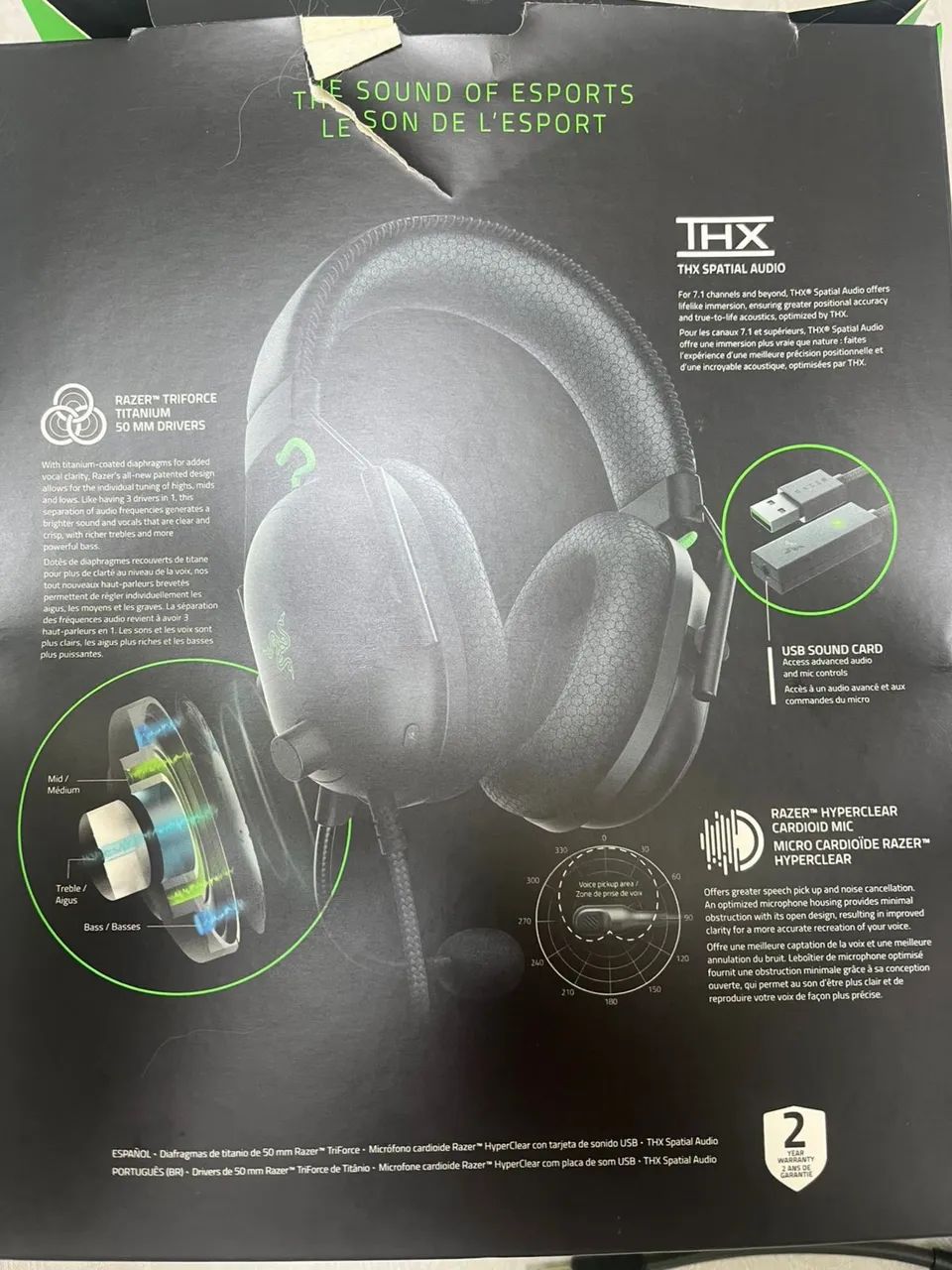 Razer blackshark v2 com USB soundcard - Foto 5