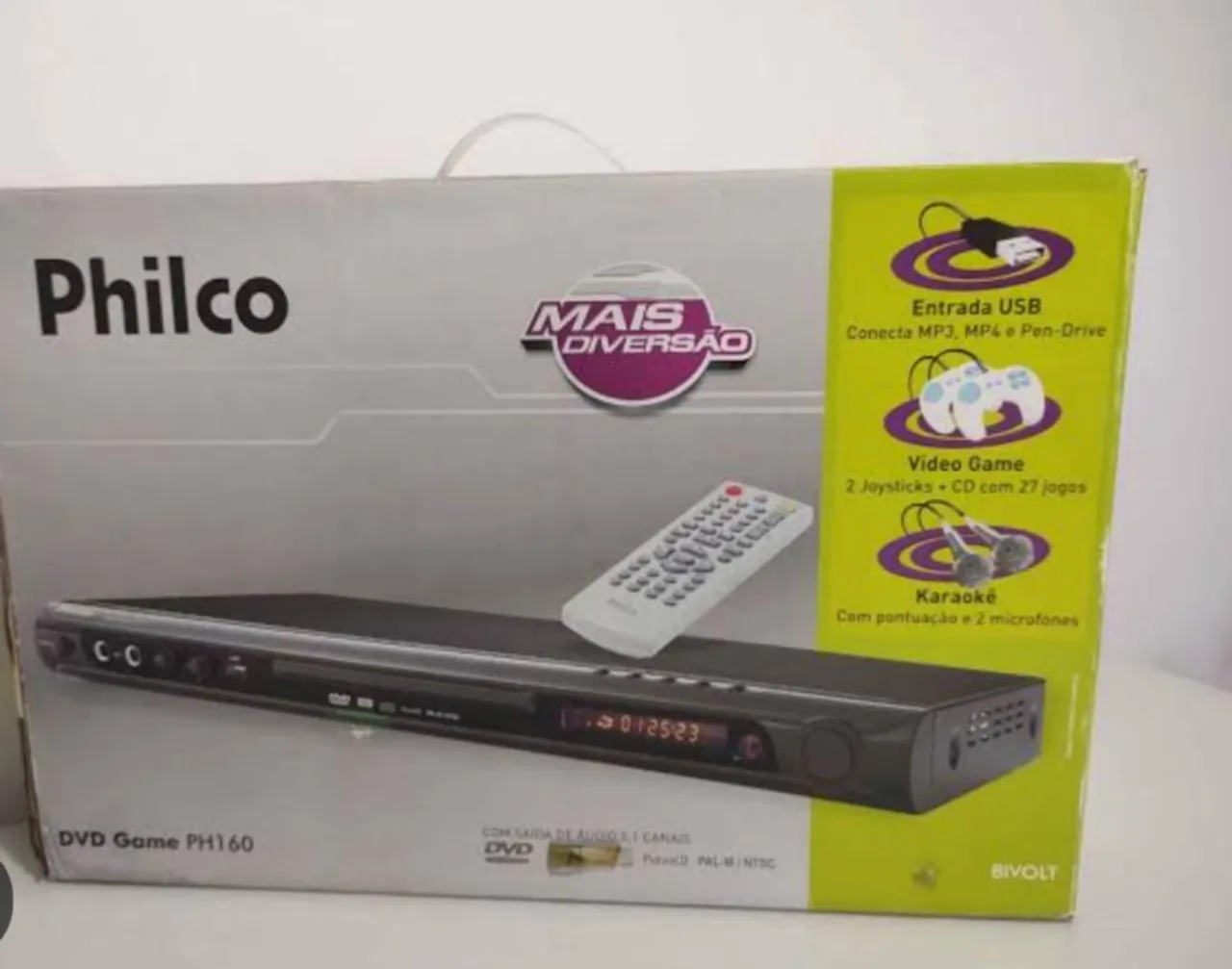 DVD Player Philco PH160 com jogos e karaoke