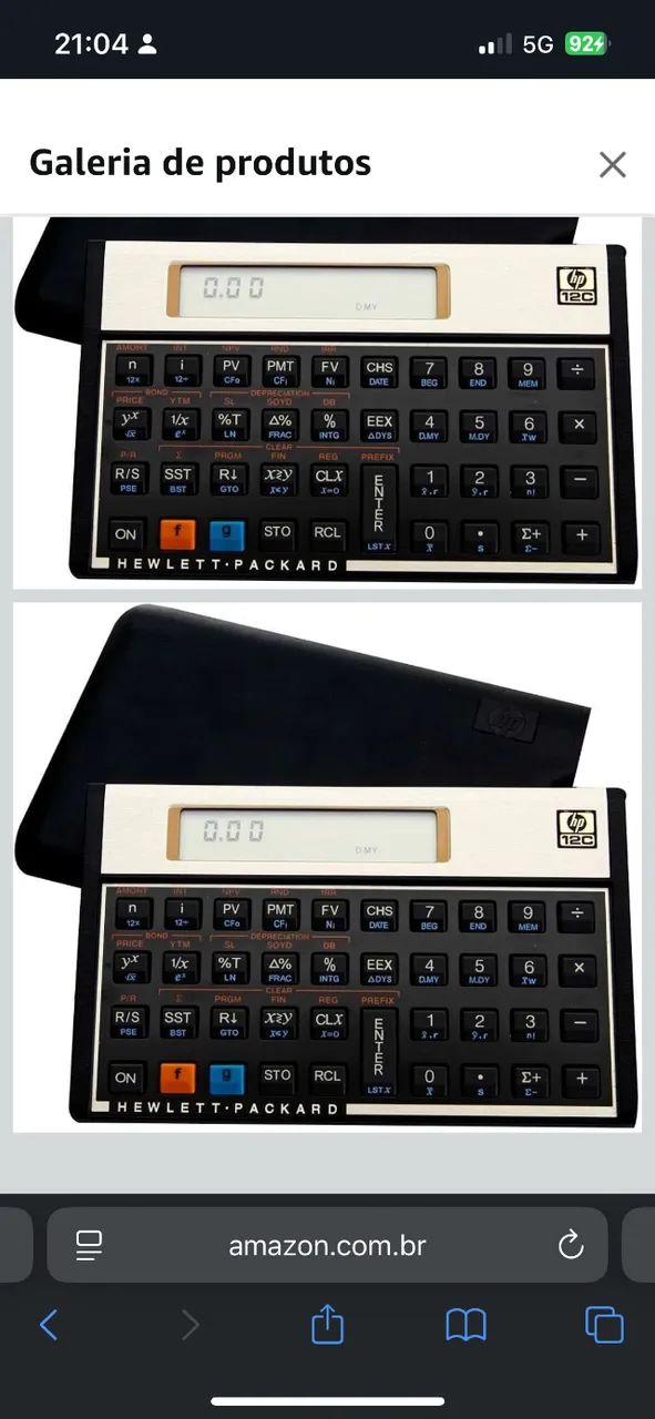 Calculadora Financeira HP 12C Gold - Display LCD Com mais de 120 Funções Sistema de entrad