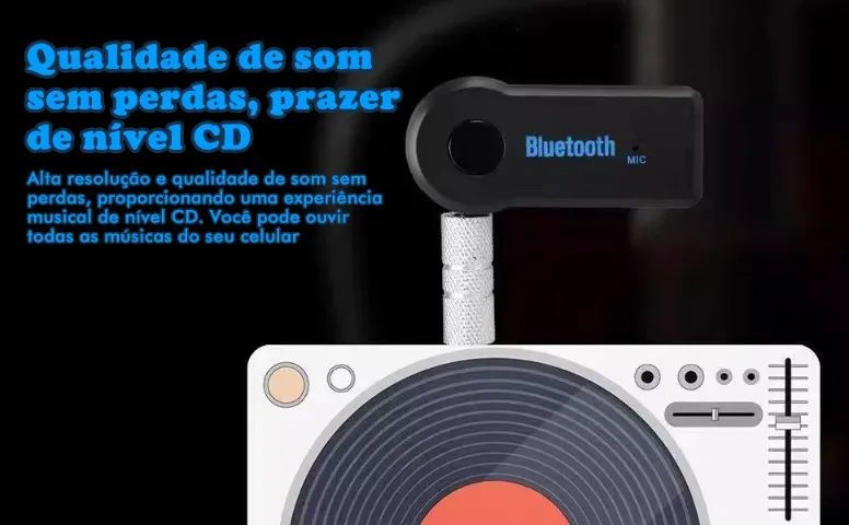 Adaptador P2 Bluetooth Receptor Audio para Som do Carro - Foto 5