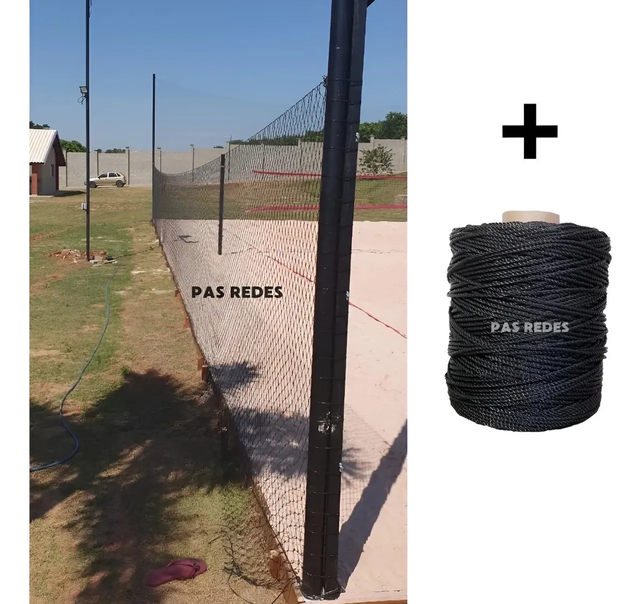 Rede Tela Para Lateral De Quadra De Beach Tennis 18m X 2.50m