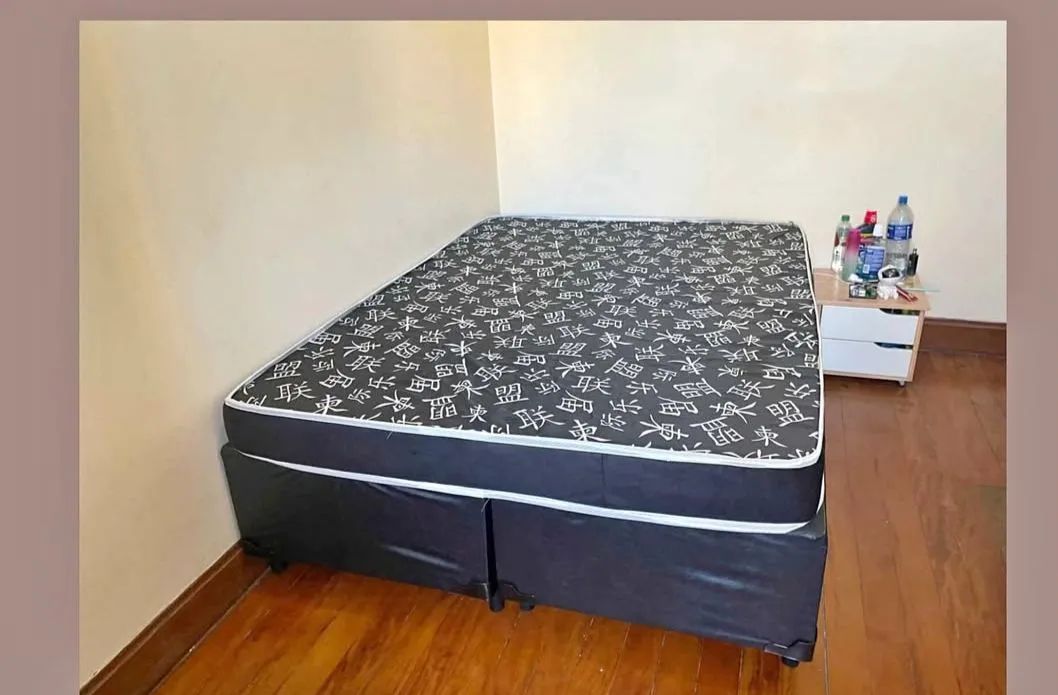 Cama Box Casal com Colchão Espuma Novo Zero