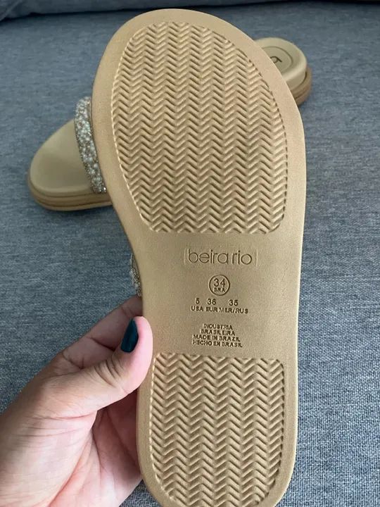 Chinelo papete Beira Rio  - Foto 3