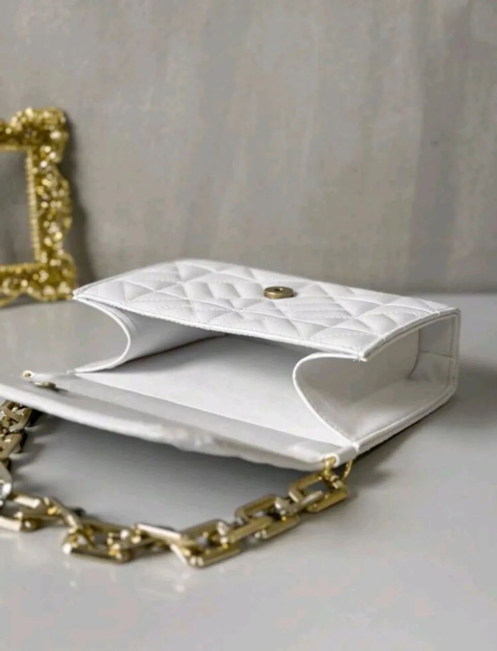 Bolsa branca com alça de argola - nova, nunca usada!<br> - Foto 2