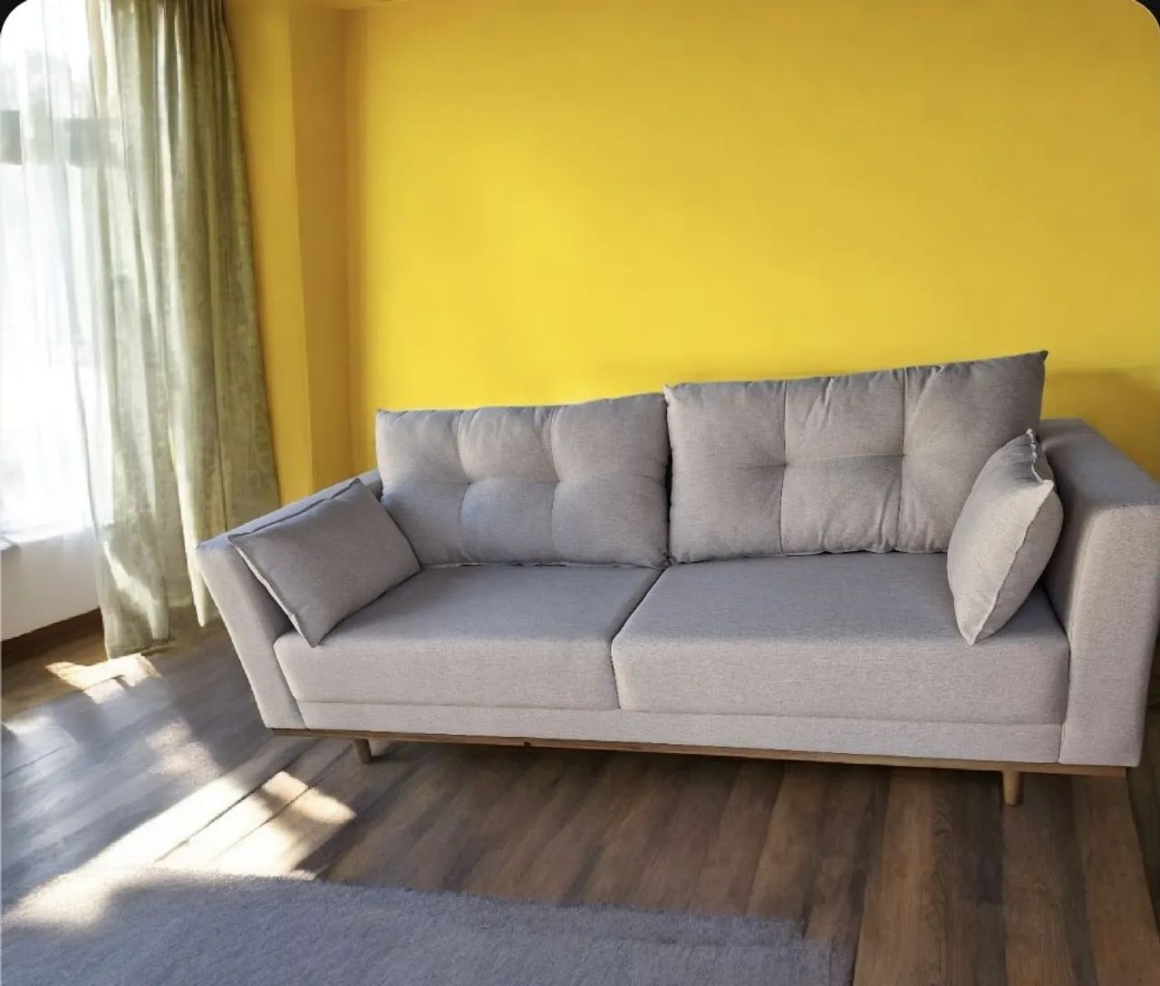 Sofá retro 2.20 em linho espuma D.28 