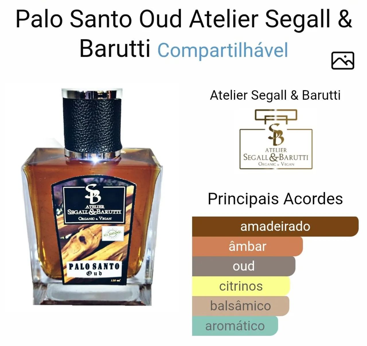 Perfume Atelier Segall & Barutti Palo Santo Oud 60ml - Foto 6